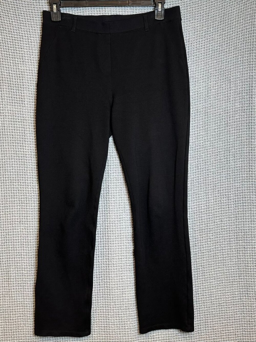 Quince Ultra-Stretch Ponte Straight Leg Pants Black Regular Inseam L Large